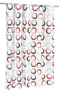 Park Avenue Deluxe Collection Park Avenue Deluxe Collection EZ-ON?  inch Circles inch  Polyester Shower Curtain in White Black& Red