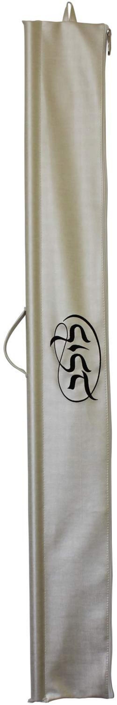Ben and Jonah Vinyl Lulav Bag Beige Series - Black Embroidery Circle Style