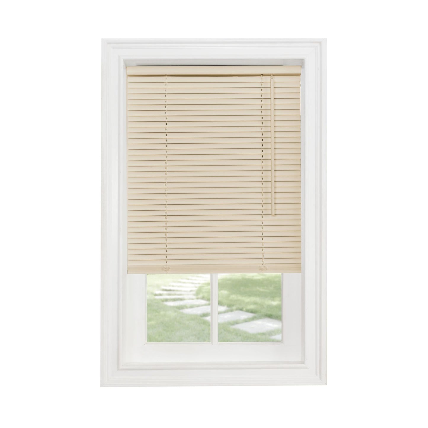 Traditional Elegance Cordless Sunrise 1" Light Filtering Mini Blind 39x64 - Alabaster