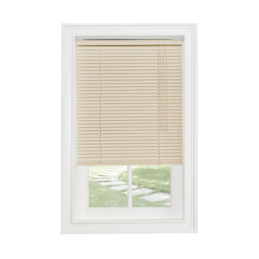 Traditional Elegance Cordless Sunrise 1" Light Filtering Mini Blind 39x64 - Alabaster