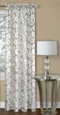 Traditional Elegance Batik Window Curtain Panel - 52x63 - Tan