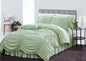 Simple Elegance by Ben&Jonah Ruffled Frills 8 Piece King Size Down Alternative Comforter Set (102" x 86") - Sage