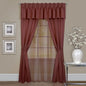 Traditional Elegance Lorraine 6 Pc Window Curtain Set  - 55x63 - Marsala