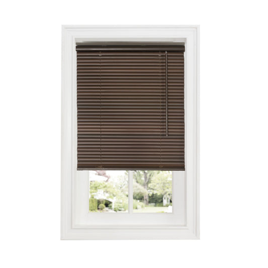 Traditional Elegance Cordless Anochecer Collection 1" Room Darkening Mini Blind 36x64 Mahogany