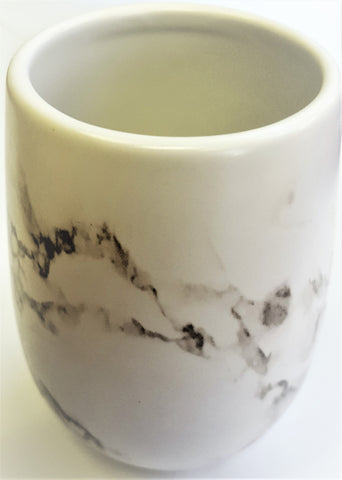 Royal Bath Roman Pallace Collection Smoky Marble Tumbler (4"H x 2.5"Dia)