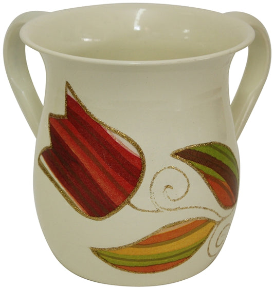 Ben and Jonah Stainless Steel Washing Cup- Red Tulip Design